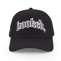 Hoge kwaliteit nieuwe 5-panel baseball caps met geborduurd logo, gebogen klep, geweven patch, blanco sport petten