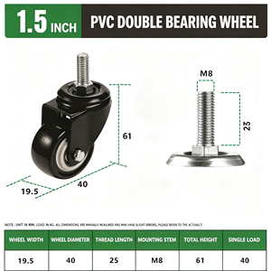 Stainless Steel Iron Nylon Swivel Caster Wheel 125mm Polyurethane Brake Locking Mechanism Industrial Use 250kg Capacity - Product Image 2