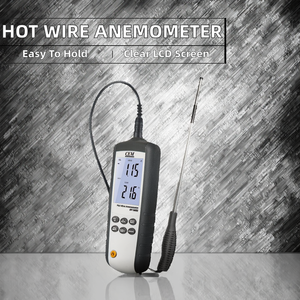 CEM DT-3880 เครื่องวัดความเร็วลมแบบใช้ลวดร้อนแบบพกพา อินเทอร์เฟซ USB เซ็นเซอร์วัดความเร็วลมแบบใช้ความร้อน จอแสดงผล LCD แบบพกพาสำหรับอุตสาหกรรม - Product Image 2