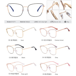 Reotro <span class=keywords><strong>Cateye</strong></span> tùy biến kính theo toa phụ nữ ánh sáng màu xanh Kính mắt nữ thời trang Kính khung UV400 kính - Product Image 2