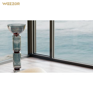 Wazzor, оптовая цена, Современные Простые вертикальные изысканные настраиваемые теплоизоляционные окна из алюминиевого сплава - Product Image 3