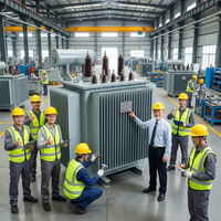 Transformateur triphasé 50 Kva de type huile, transformateurs haute tension, possibilité de personnaliser le logo et l'emballage
