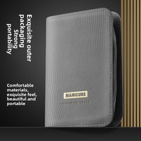 Kit de manucure et pédicure de luxe en acier inoxydable, 12 pièces, ensemble de soin des ongles de précision avec sac à fermeture éclair en cuir PU