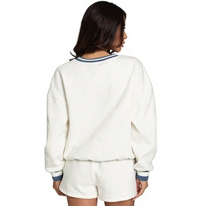 Sudadera Oversize de Mujer con Hombros Caídos, Cuello Redondo Holgado, Bordada, de Alta Calidad, para Invierno y Otoño, ODM - Product Image 4