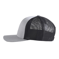 Casquette Trucker Structurée à 6 Panneaux en Coton et Poly Twill avec Patch en Cuir et Dos en Maille, Fermeture Snapback, Broderie de Logo Personnalisée, Vente en Gros, Unisexe