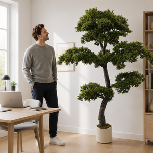 JWT4221 Albero di <span class=keywords><strong>Cipresso</strong></span> Artificiale Smontabile Salvaspazio, Resistente ai Raggi UV, Altamente Realistico per Decorazioni Paesaggistiche Esterne - Product Image 6