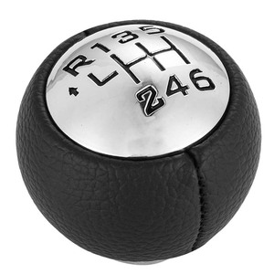 Pommeau de levier de vitesse en cuir pour Peugeot Citroën 307 308, 6 vitesses, design ergonomique, version lourde 160g - Product Image 4