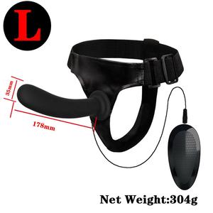 Vibrador Doble con Arnés Ultraelástico, Correa para el Pene, Consolador <span class=keywords><strong>Grande</strong></span>, Juguetes Sexuales para Mujeres y Lesbianas - Product Image 4