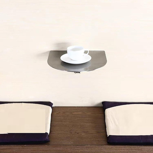 Tavolino da Caffè Moderno Pieghevole per Camera da Letto, Tavolino Laterale <span class=keywords><strong>in</strong></span> Acciaio da Parete per Soggiorno - Product Image 3