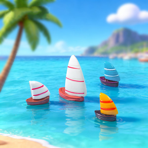 Miniaturas de Barcos en Oferta, Figuras de Resina de Veleros en <span class=keywords><strong>Miniatura</strong></span> para Decoración de Playa, Micropaisajes, Manualidades y Accesorios - Product Image 2