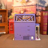 Kit de puzzle de maison en papier miniature IIECREATE, meubles faits à la main avec accessoires, échelle 1:24 pour maison de poupée