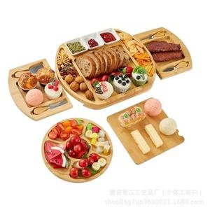 Juego de tablas de quesos personalizadas, tabla de cortar queso magnética desmontable de bambú, tabla para cortar carne para cocina casera - Product Image 5