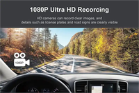 Mini caméra espion double objectif 1080P+720P, enregistreur vidéo pour véhicule, caméra de rétroviseur avec caméra