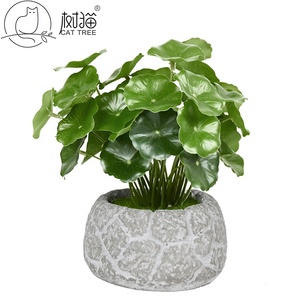 Chất Lượng Cao Giả Lụa Nhà Máy Lá Sen Nhân Tạo Bonsai Tán Lá Cho Trang Trí Sân Vườn - Product Image 6