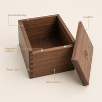 Boîte en bois de noyer personnalisée, emballage cadeau en bois massif de qualité supérieure, boîte à souvenirs personnalisée, vente en gros, vente au détail, fourniture de marquage de marque