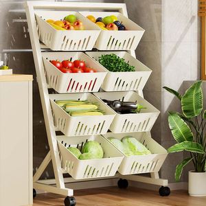 Chariot de cuisine roulant en plastique, étagère de rangement pour épices, panier à fruits et légumes, organisateur polyvalent – Vente chaude - Product Image 3