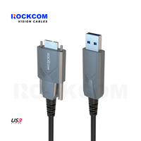 Câble USB3.0 Câble optique actif pour caméra industrielle Type-A mâle vers Micro-B AOC hybride 5Gbps USB 3.0 AOC