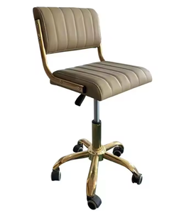 Chaise de technicien de <span class=keywords><strong>réparation</strong></span> de pieds moderne, réglable et professionnelle pour salon de beauté, avec base dorée rotative et ajustable - Product Image 4