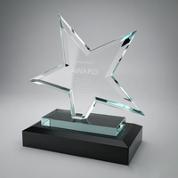 Noble fabricant verre cristal étoile réalisation Motivation Logo personnalisé école de commerce cadeau artisanat trophée plaque de récompense