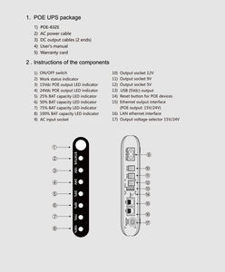SKE DC UPS แบตเตอรี่สำรอง10000มิลลิแอมป์ต่อกับแบตเตอรี่ลิเธียมสำรองขนาดเล็ก5โวลต์9โวลต์12โวลต์24โวลต์18วัตต์ใช้พลังงาน Wi-Fi - Product Image 5