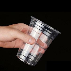 Gobelet en plastique PP jetable avec logo personnalisé, 14 oz-24 oz, transparent, à paroi simple, pour jus de fruits, smoothie, thé au lait - Product Image 1