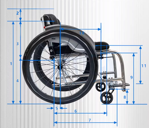Il produttore offre ausili per la deambulazione per sedie a rotelle rigide leggere manuali con Design pieghevole per lo schienale per gli sport attivi - Product Image 4