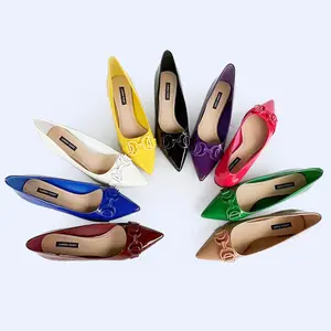 Cheap Fashion Soft Point Toe Women Pump Flat Shoes