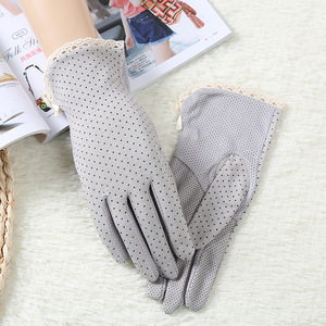 ถุงมือกันแดดสำหรับผู้หญิงถุงมือผ้าฝ้ายเนื้อบางให้ความอบอุ่นสำหรับผู้หญิง - Product Image 4