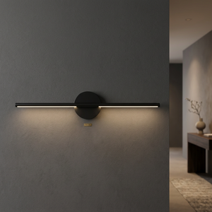 Minimalist Black Metal Wall <b>Lamp</b> LED <b>Warm</b> White Touch Dimmer Indoor Lighting Bathroom Bedroom Living Room - Product Image 1