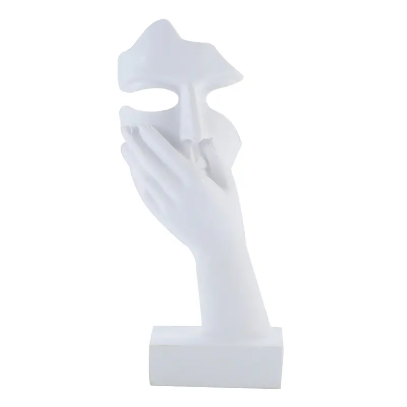 Statue de décoration abstraite en résine personnalisée pour la maison, masque de table pour chambre à coucher et bureau, art abstrait nordique, sculpture
