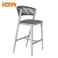 Chaises de bar en rotin tressé pour restaurant, café, comptoir, cocktail et salle à manger
