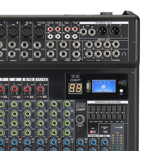 Bộ Trộn Âm Thanh 16 Kênh Trực Tiếp Từ Nhà Máy Bộ Trộn Âm Thanh <span class=keywords><strong>Power</strong></span> Mixer Với Usb Và Nguồn Phantom 48V - Product Image 4