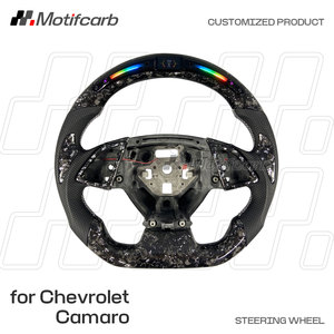 Volante Deportivo Personalizado de Fibra de Carbono Forjado en Plata con Pantalla LED de RPM para Chevrolet Camaro 1SS 2SS Coupé ZL1 LT1 2015-2025 - Product Image 2