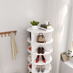 DB 360 <b>Modern</b> 6-Layer Rotating <b>Shoe</b> <b>Cabinet</b> Easy-to-Assemble Iron Furniture for Home Living Room Convertible and Durable - Product Image 2