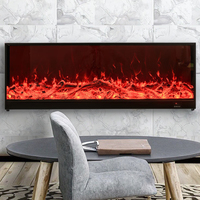 Cheminée électrique décorative à flamme LED intégrée de 1500 mm pour hôtels et salons
