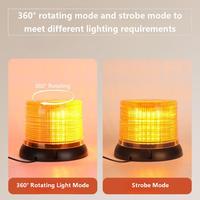 Feux de signalisation LED magnétiques, lumière d'avertissement, DC12-24V, clignotant ambre, lumière d'urgence rotative pour camion