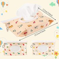 Distributeur de lingettes pour bébé portable et rechargeable en forme de voiture de dinosaure, conteneur, distributeur de lingettes, pochette de lingettes humides réutilisable pour les voyages