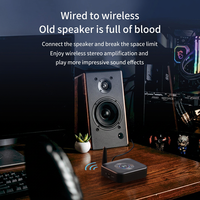 Receptor de Audio BT 5.4, Reproductor de Tarjetas TF, Adaptador de Audio Inalámbrico AUX de 3.5 mm, Micrófono Incorporado, Llamadas con Manos Libres para Altavoces de Coche, Estéreo Doméstico