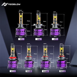Neoglow OEM faro LED 300W 5000LM CSP4575 30chip e 4 tubi di rame IP68 3Y garanzia in magazzino H4 H7 H11 HB3 - Product Image 2