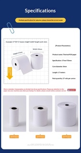 High Sensitivity 57x30mm Thermal Paper Rolls Small Core POS <b>Receipt</b> Paper Rolls with 10 Rolls Pack for Portable Thermal <b>Printers</b> - Product Image 3