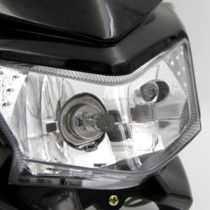 Phare avant de <span class=keywords><strong>moto</strong></span> LED/ampoule blanche et noire, phare Bobber - Product Image 5