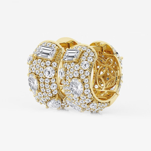 Élégantes boucles d'oreilles créoles pavées de diamants de laboratoire multi-formes de 3 1/2 carats avec éclat brillant, bijoux de luxe éthiques pour femmes - Product Image 6