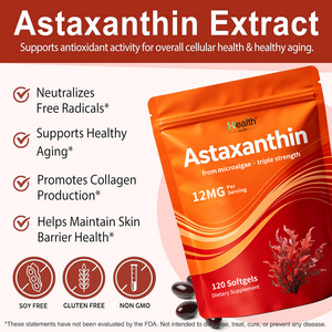 Capsules de Gélules Molles d'Astaxanthine Naturelle OEM Étiquette Personnalisée Antioxydant Santé des Yeux, des Articulations et de la Peau Fabricant de Nutraceutiques en Vrac GMP - Product Image 4