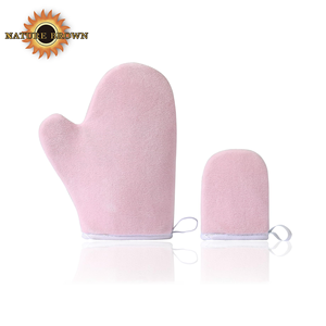 Personalizado NATURE BROWN Velvet Self-Tan Guante Sin rayas Sunless Bronzing Fake Tan Mitt Spray-On Cruelty-Free Uso femenino - Product Image 1