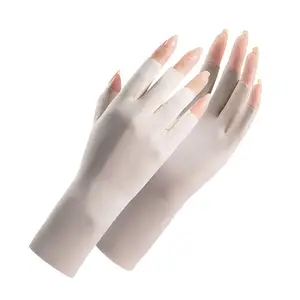 Yeni anti uv eldiven manikür uv led koruma eldivenleri çivi