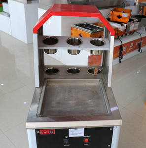 태국 상업 튀긴 아이스크림 롤/태국 단일 광장 팬 튀김 아이스크림 압연 기계 - Product Image 5