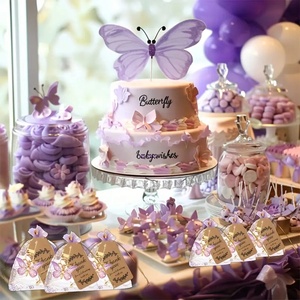 <b>Butterfly</b> Keychain <b>Party</b> Acrylic Gift Bag Gradient Purple Design <b>Party</b> Gift <b>Decoration</b> Bag - Product Image 3