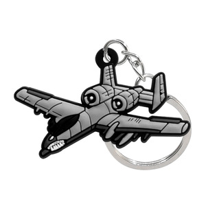 Venta al por mayor logotipo personalizado 2D caucho PVC llavero OEM plástico llaveros coche avión llaveros - Product Image 6