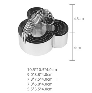 5 cái vòng mousse hình chuột thiết lập với xử lý thép không gỉ 430 Cookie Biscuit Cutter <span class=keywords><strong>fondant</strong></span> bánh khuôn DIY Baking công cụ - Product Image 5