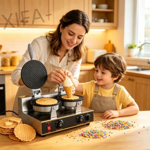 Máquina Eléctrica Comercial para Hacer Rollos de Huevo y Conos de Helado, Doble Cabezal, 1 Año de Garantía - Product Image 5